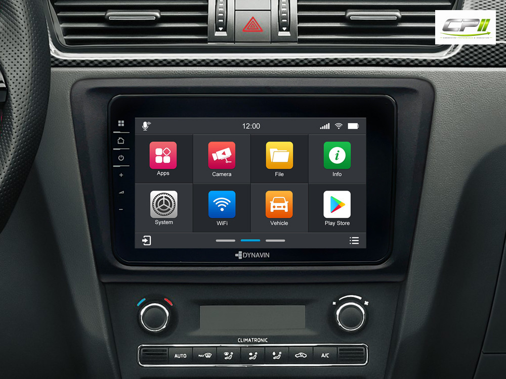 D9-RPL Premium Android Autoradio für Skoda Rapid mit 4 x 100W Class-D Verstärker, 8 Zoll Display (hochauflösend), Inkl. Head-
