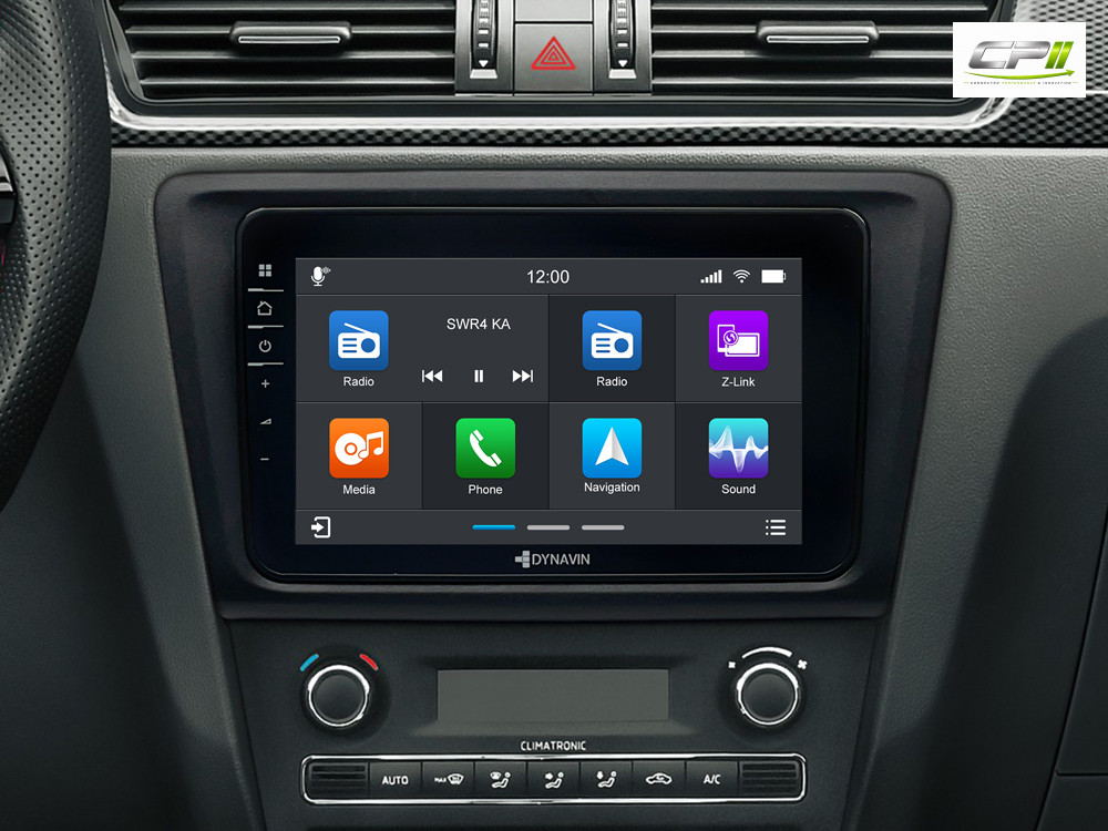 D9-RPL Premium Android Autoradio für Skoda Rapid mit 4 x 100W Class-D Verstärker, 8 Zoll Display (hochauflösend), Inkl. Head-
