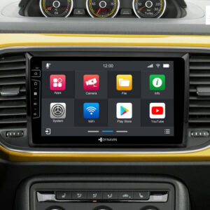 D9-36 Premium Android Autoradio für VW Beetle mit 4 x 100W Class-D Verstärker, 9 Zoll Display (hochauflösend), Inkl. Head-up-