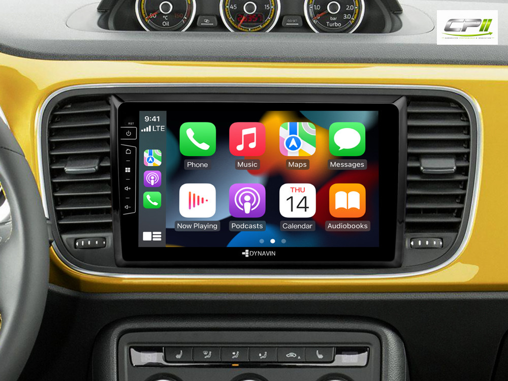 D9-36 Premium Android Autoradio für VW Beetle mit 4 x 100W Class-D Verstärker, 9 Zoll Display (hochauflösend), Inkl. Head-up-