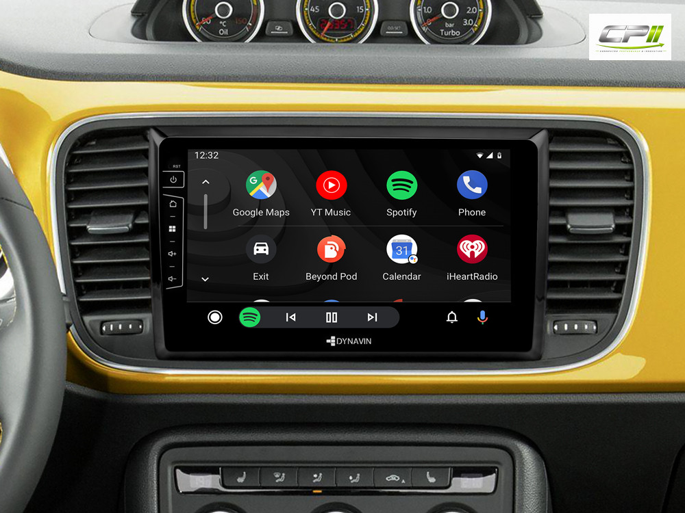 D9-36 Premium Android Autoradio für VW Beetle mit 4 x 100W Class-D Verstärker, 9 Zoll Display (hochauflösend), Inkl. Head-up-