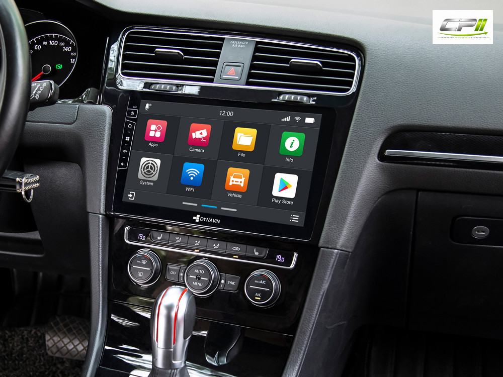 D9-3B Premium Android Autoradio für VW Golf 7 mit 4 x 100W Class-D Verstärker, 10,1 Zoll Display (hochauflösend), Inkl. Head-