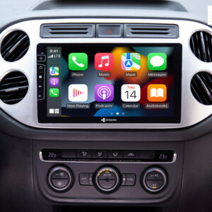 D9-83S Premium 192 GB Android Autoradio für VW Tiguan 2007-2017 | Golf 5 mit 4 x 100W Class-D Verstärker, 9 Zoll Display (hoc