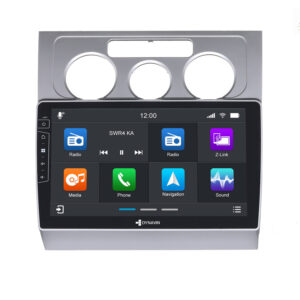D9-DF16 Premium Android Autoradio für VW Touran mit 4 x 100W Class-D Verstärker, 10,1 Zoll Display (hochauflösend), Inkl. Hea