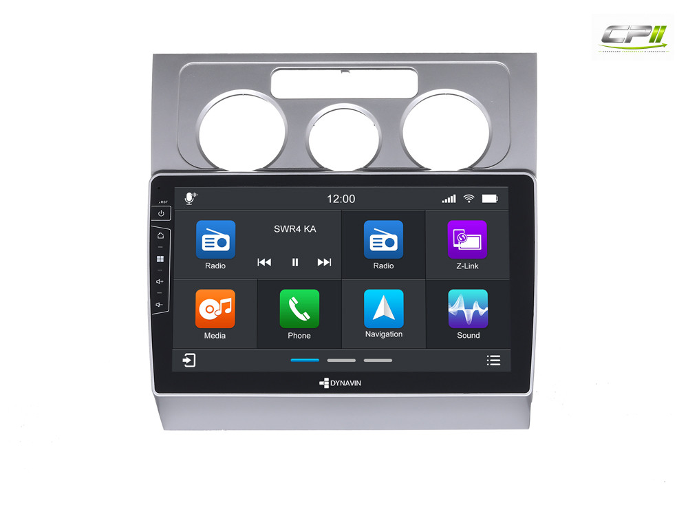 D9-DF16 Premium Android Autoradio für VW Touran mit 4 x 100W Class-D Verstärker, 10,1 Zoll Display (hochauflösend), Inkl. Hea