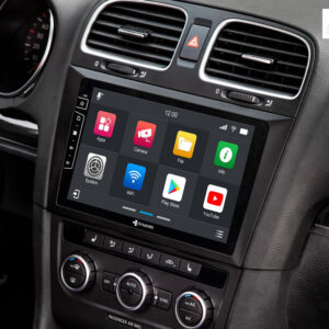 D9-DF31 Premium Android Autoradio für VW Golf 6 mit 4 x 100W Class-D Verstärker, 9 Zoll Display (hochauflösend), Inkl. Head-u