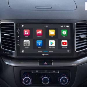 D9-DF56 Premium Android Autoradio für VW Sharan Seat Alhambra mit 4 x 100W Class-D Verstärker, 9 Zoll Display (hochauflösend)