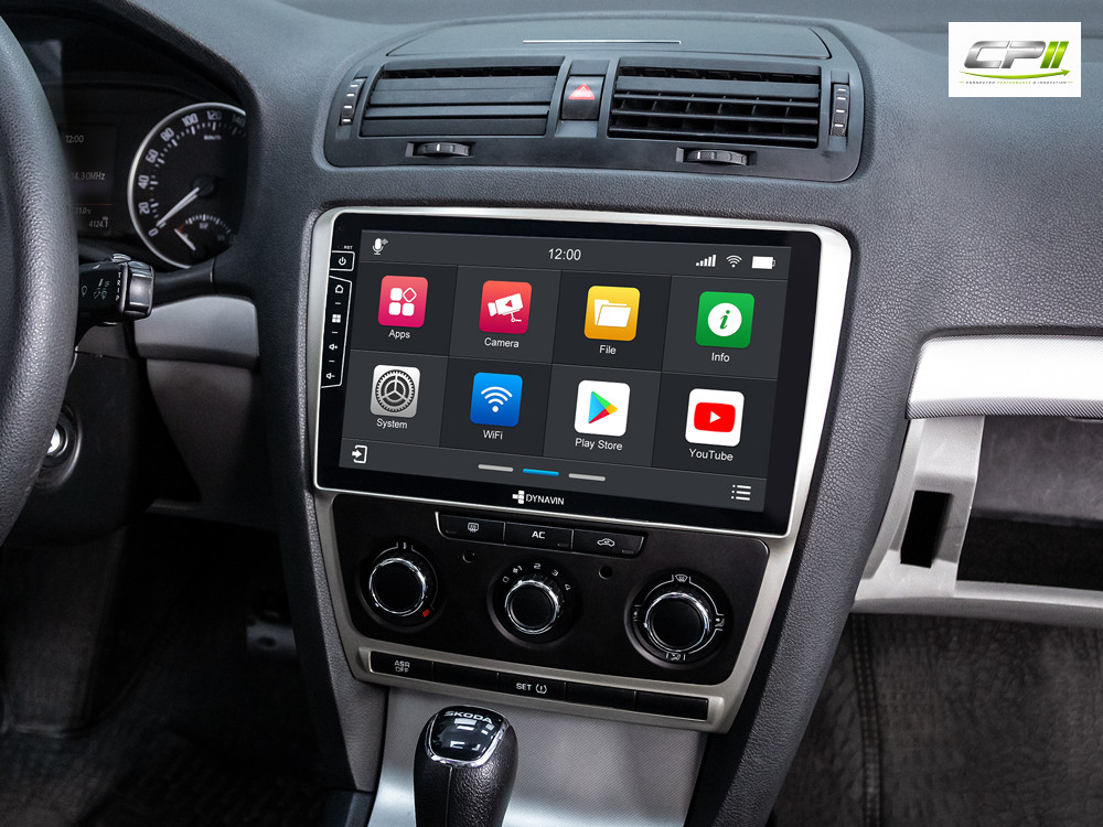 D9-DF63 Premium Android Autoradio für Skoda Octavia II mit 4 x 100W Class-D Verstärker, 10,1 Zoll Display (hochauflösend), In