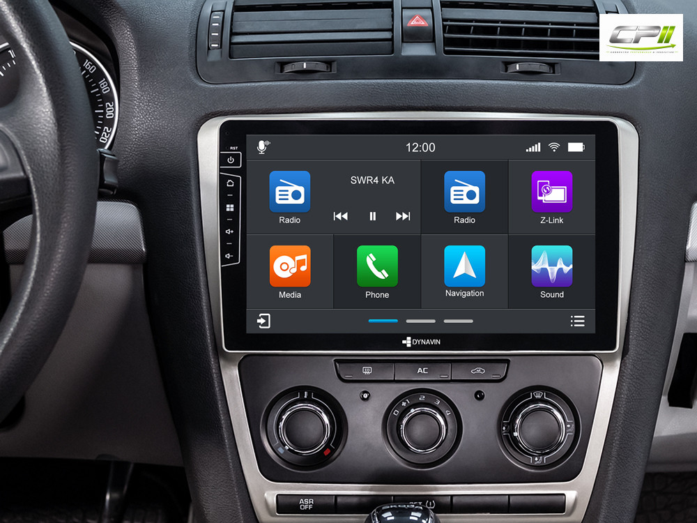 D9-DF63 Premium Android Autoradio für Skoda Octavia II mit 4 x 100W Class-D Verstärker, 10,1 Zoll Display (hochauflösend), In