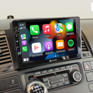 D9-T5 Premium Android Autoradio für VW T5 Multivan mit 4 x 100W Class-D Verstärker, 9 Zoll Display (hochauflösend), Inkl. Hea