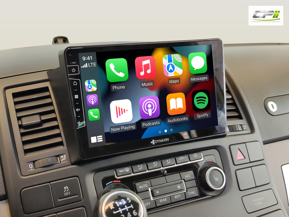 D9-T5 Premium Android Autoradio für VW T5 Multivan mit 4 x 100W Class-D Verstärker, 9 Zoll Display (hochauflösend), Inkl. Hea