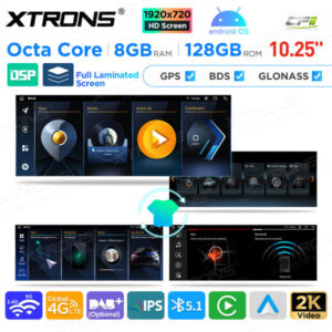 QAB12EVB12NER 10,25 Zoll Android Octa Core 8 GB + 128 GB Auto GPS Multimedia Player für BMW 1er F20 / F21 2er F23 Cabrio EVO