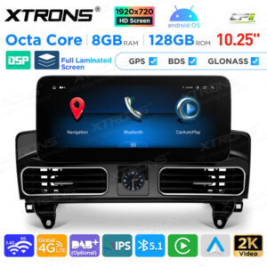 QAM1245M12ML45 10,25 Zoll Android Octa Core 8 GB + 128 GB Auto GPS Multimedia Player für Mercedes-Benz ML-Klasse W166 (2012-2