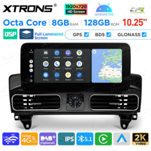 QAM1245M12ML45 10,25 Zoll Android Octa Core 8 GB + 128 GB Auto GPS Multimedia Player für Mercedes-Benz ML-Klasse W166 (2012-2
