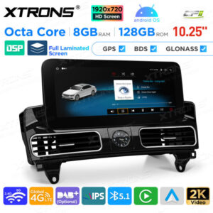 QAM1245M12ML45 10,25 Zoll Android Octa Core 8 GB + 128 GB Auto GPS Multimedia Player für Mercedes-Benz ML-Klasse W166 (2012-2