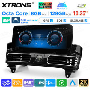 QAM1245M12ML45 10,25 Zoll Android Octa Core 8 GB + 128 GB Auto GPS Multimedia Player für Mercedes-Benz ML-Klasse W166 (2012-2