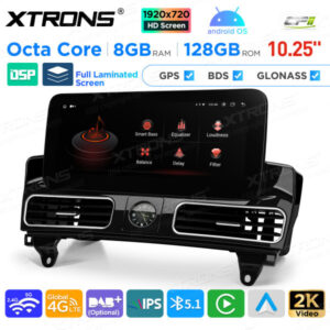 QAM1245M12ML45 10,25 Zoll Android Octa Core 8 GB + 128 GB Auto GPS Multimedia Player für Mercedes-Benz ML-Klasse W166 (2012-2