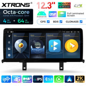 QLB22EVB12NER 12,3 Zoll Octa Core 4 + 64 GB Global 4G LTE Android Autoradio Multimedia-Player mit vollständig laminiertem Bil