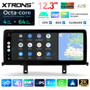 QLB22EVB12NER 12,3 Zoll Octa Core 4 + 64 GB Global 4G LTE Android Autoradio Multimedia-Player mit vollständig laminiertem Bil