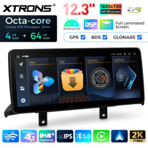 QLB22EVB12NER 12,3 Zoll Octa Core 4 + 64 GB Global 4G LTE Android Autoradio Multimedia-Player mit vollständig laminiertem Bil