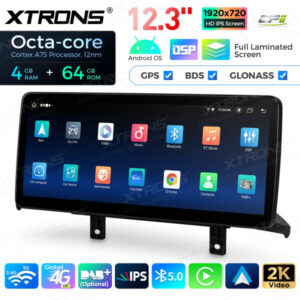 QLB22EVB12NER 12,3 Zoll Octa Core 4 + 64 GB Global 4G LTE Android Autoradio Multimedia-Player mit vollständig laminiertem Bil