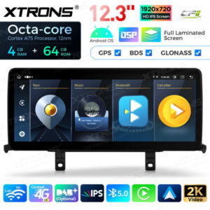 QLB22EVB1NEL 12,3 Zoll Octa Core 4 + 64 GB Global 4G LTE Android Autoradio Multimedia-Player mit vollständig laminiertem Bild