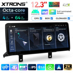 QLB22EVB1NEL 12,3 Zoll Octa Core 4 + 64 GB Global 4G LTE Android Autoradio Multimedia-Player mit vollständig laminiertem Bild