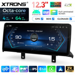 QLB22EVB1NEL 12,3 Zoll Octa Core 4 + 64 GB Global 4G LTE Android Autoradio Multimedia-Player mit vollständig laminiertem Bild