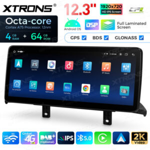 QLB22EVB1NEL 12,3 Zoll Octa Core 4 + 64 GB Global 4G LTE Android Autoradio Multimedia-Player mit vollständig laminiertem Bild