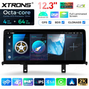 QLB22NB12NER 12,3 Zoll Octa Core 4 + 64 GB Global 4G LTE Android Autoradio Multimedia-Player mit vollständig laminiertem Bild