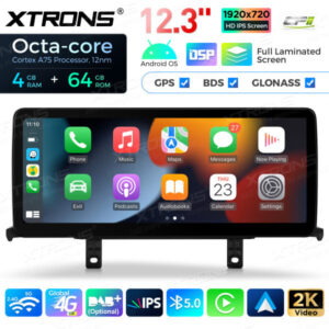 QLB22NB12NER 12,3 Zoll Octa Core 4 + 64 GB Global 4G LTE Android Autoradio Multimedia-Player mit vollständig laminiertem Bild