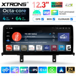 QLB22NB12NER 12,3 Zoll Octa Core 4 + 64 GB Global 4G LTE Android Autoradio Multimedia-Player mit vollständig laminiertem Bild
