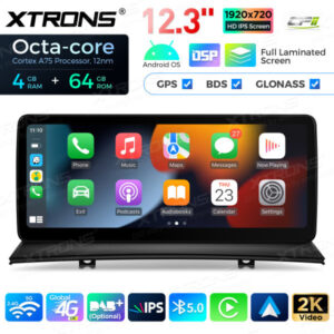 QLB22X3UNL 12,3 Zoll Octa Core 4 + 64 GB Global 4G LTE Android Autoradio Multimedia-Player mit vollständig laminiertem Bildsc
