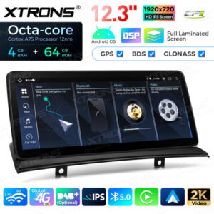 QLB22X3UNL 12,3 Zoll Octa Core 4 + 64 GB Global 4G LTE Android Autoradio Multimedia-Player mit vollständig laminiertem Bildsc