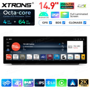 QLB4290UNL 14,9 Zoll Octa Core 4 + 64 GB Global 4G LTE Android Autoradio Multimedia Player mit vollständig laminiertem 2K IPS