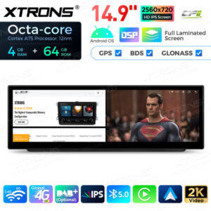 QLB4290UNL 14,9 Zoll Octa Core 4 + 64 GB Global 4G LTE Android Autoradio Multimedia Player mit vollständig laminiertem 2K IPS