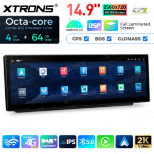 QLB4290UNL 14,9 Zoll Octa Core 4 + 64 GB Global 4G LTE Android Autoradio Multimedia Player mit vollständig laminiertem 2K IPS