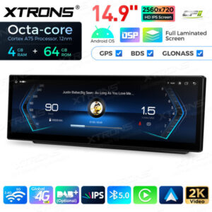 QLB4290UNL 14,9 Zoll Octa Core 4 + 64 GB Global 4G LTE Android Autoradio Multimedia Player mit vollständig laminiertem 2K IPS
