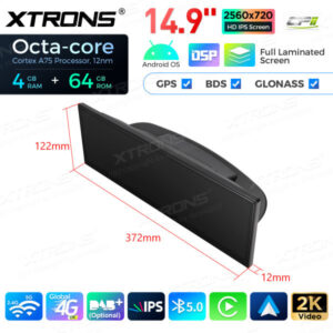 QLB4290UNL 14,9 Zoll Octa Core 4 + 64 GB Global 4G LTE Android Autoradio Multimedia Player mit vollständig laminiertem 2K IPS