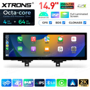 QLB42THEVL 14,9 Zoll Octa Core 4 + 64 GB Global 4G LTE Android Autoradio Multimedia-Player mit vollständig laminiertem 2K IPS