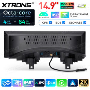 QLB42THEVL 14,9 Zoll Octa Core 4 + 64 GB Global 4G LTE Android Autoradio Multimedia-Player mit vollständig laminiertem 2K IPS