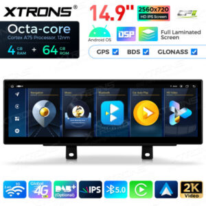 QLB42THNBR 14,9 Zoll Octa Core 4 + 64 GB Global 4G LTE Android Autoradio Multimedia-Player mit vollständig laminiertem 2K IPS