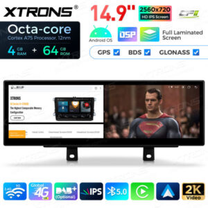 QLB42THNBR 14,9 Zoll Octa Core 4 + 64 GB Global 4G LTE Android Autoradio Multimedia-Player mit vollständig laminiertem 2K IPS