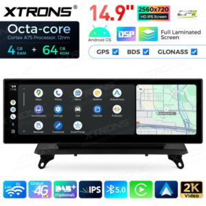 QLB42X5CIL 14,9 Zoll Octa Core 4 + 64 GB Global 4G LTE Android Autoradio Multimedia-Player mit vollständig laminiertem 2K IPS