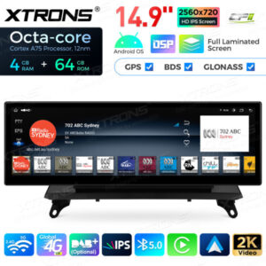 QLB42X5CIL 14,9 Zoll Octa Core 4 + 64 GB Global 4G LTE Android Autoradio Multimedia-Player mit vollständig laminiertem 2K IPS