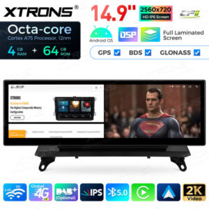 QLB42X5CIL 14,9 Zoll Octa Core 4 + 64 GB Global 4G LTE Android Autoradio Multimedia-Player mit vollständig laminiertem 2K IPS