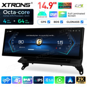QLB42X5CIL 14,9 Zoll Octa Core 4 + 64 GB Global 4G LTE Android Autoradio Multimedia-Player mit vollständig laminiertem 2K IPS