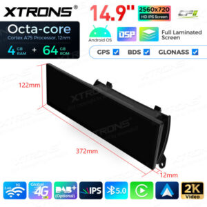 QLB42X5CIL 14,9 Zoll Octa Core 4 + 64 GB Global 4G LTE Android Autoradio Multimedia-Player mit vollständig laminiertem 2K IPS