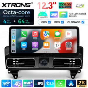 QLM2245M12ML45 12,3 Zoll Octa Core 4 + 64 GB Global 4G LTE Android Autoradio Multimedia Player mit vollständig laminiertem Bi