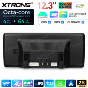 QLM2245M12ML45 12,3 Zoll Octa Core 4 + 64 GB Global 4G LTE Android Autoradio Multimedia Player mit vollständig laminiertem Bi